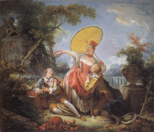 Jean-Honore Fragonard The Musical Contest Sweden oil painting art